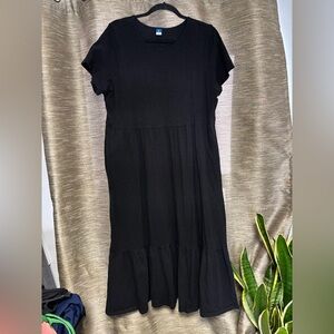 Old Navy Black Tiered Maxi Dress